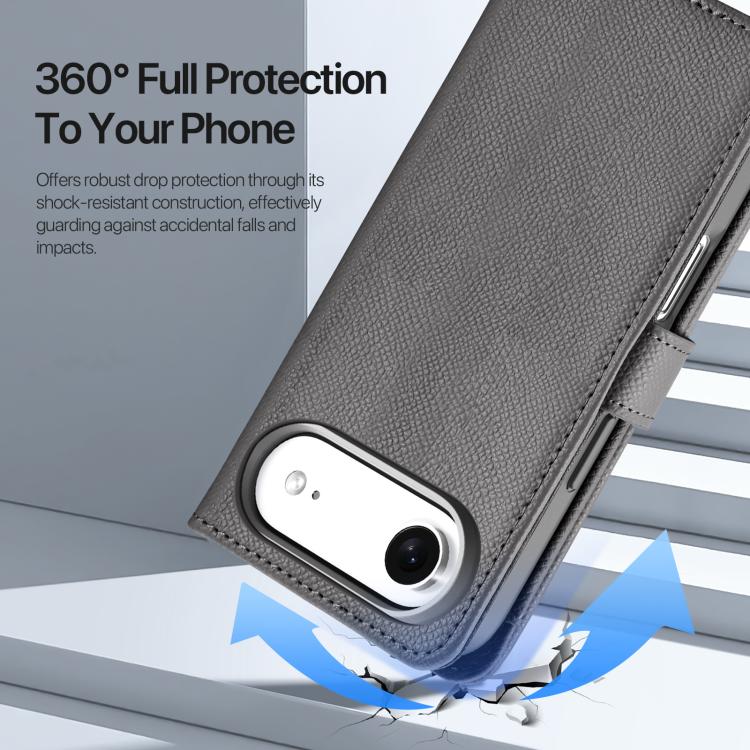 For iPhone Air DUX DUCIS Lawa Series 2 in 1 Wallet Zipper Detachable MagSafe Phone Case with Lanyard(Grey) - iPhone Air Cases by DUX DUCIS | Online Shopping UK | buy2fix