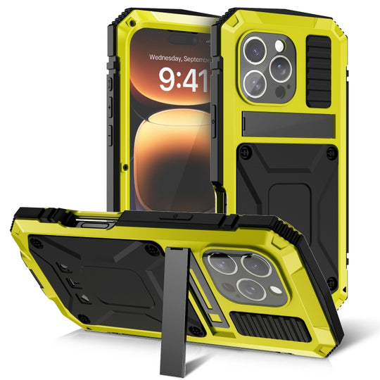 For iPhone 16 Pro Max R-JUST Life Waterproof Dustproof Shockproof Phone Case(Yellow)