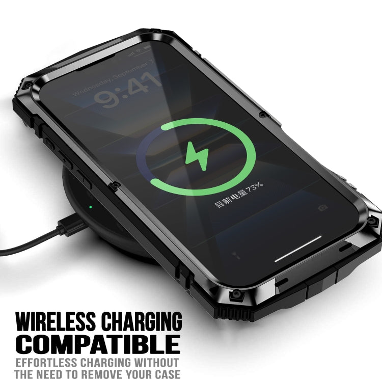 For iPhone 16 R-JUST Life Waterproof Dustproof Shockproof Phone Case(Black) by R-JUST