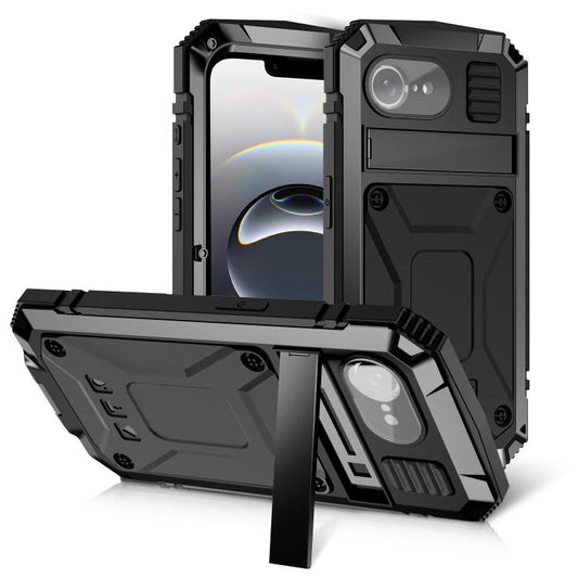 For iPhone 16e R-JUST Life Waterproof Dustproof Shockproof Phone Case(Black) - iPhone 16e Cases by R-JUST | Online Shopping UK | buy2fix
