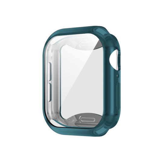 For Apple Watch Series 11 / 10 46mm Plating TPU All-Inclusive Watch Case(Dark Cyan)