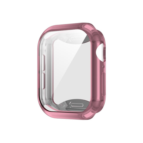 For Apple Watch Series 11 / 10 46mm Plating TPU All-Inclusive Watch Case(Pink)