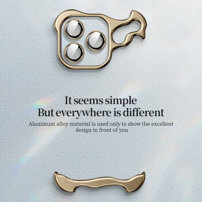 For iPhone 16 Pro Frameless Metal Corner Pad Phone Case with Lens Film(Purple) by buy2fix