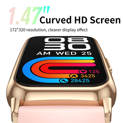 CY22 1.47 inch Silicone Strap IP67 Waterproof Smart Watch, Support Heart Rate / Blood Pressure(Pink) by buy2fix