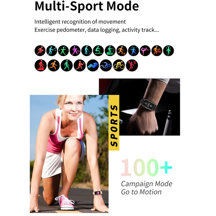 CY22 1.47 inch Silicone Strap IP67 Waterproof Smart Watch, Support Heart Rate / Blood Pressure(Black) by buy2fix