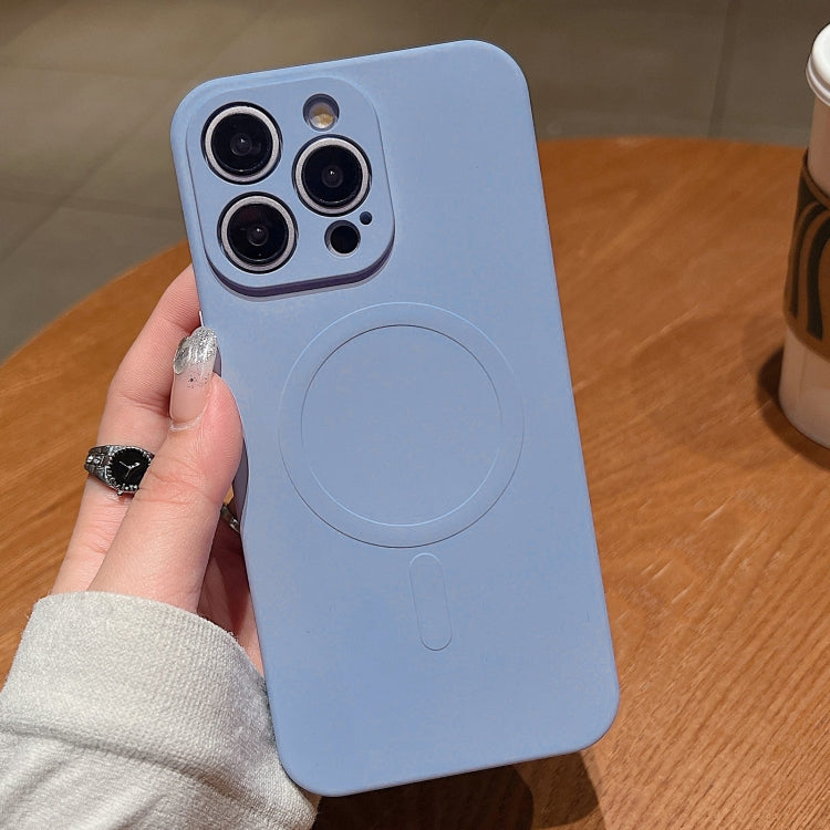 For iPhone 16 Pro Max Solid Color Liquid Silicone MagSafe Magnetic Phone Case(Yuanfeng Blue) by buy2fix