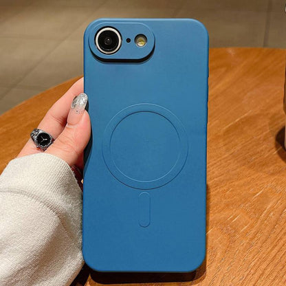 For iPhone 16e Solid Color Liquid Silicone MagSafe Magnetic Phone Case(Royal Blue) - iPhone 16e Cases by buy2fix | Online Shopping UK | buy2fix