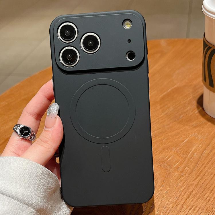 For iPhone 17 Pro Max Solid Color Liquid Silicone MagSafe Magnetic Phone Case(Black) - iPhone 17 Pro Max Cases by buy2fix | Online Shopping UK | buy2fix