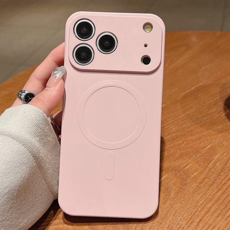 For iPhone 17 Pro Max Solid Color Liquid Silicone MagSafe Magnetic Phone Case(Pink) - iPhone 17 Pro Max Cases by buy2fix | Online Shopping UK | buy2fix