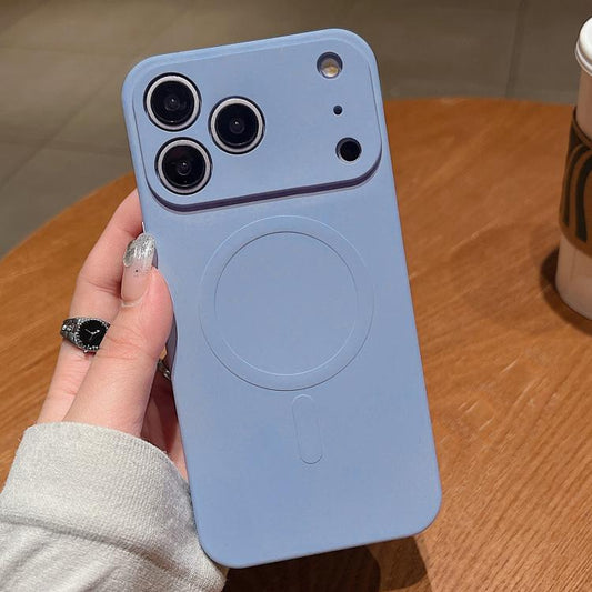 For iPhone 17 Pro Max Solid Color Liquid Silicone MagSafe Magnetic Phone Case(Yuanfeng Blue) - iPhone 17 Pro Max Cases by buy2fix | Online Shopping UK | buy2fix