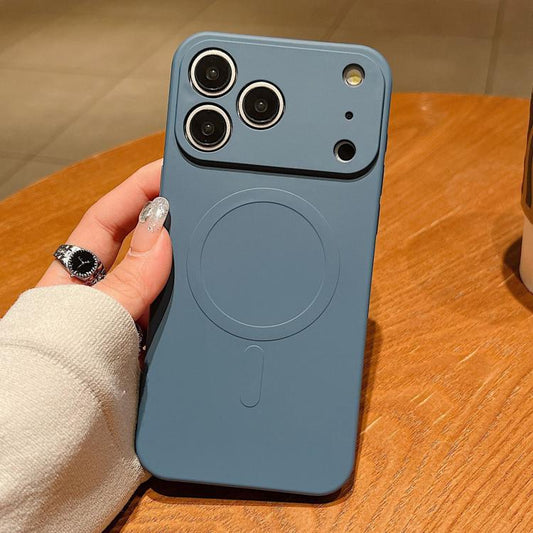 For iPhone 17 Pro Solid Color Liquid Silicone MagSafe Magnetic Phone Case(Lavender Grey) - iPhone 17 Pro Cases by buy2fix | Online Shopping UK | buy2fix