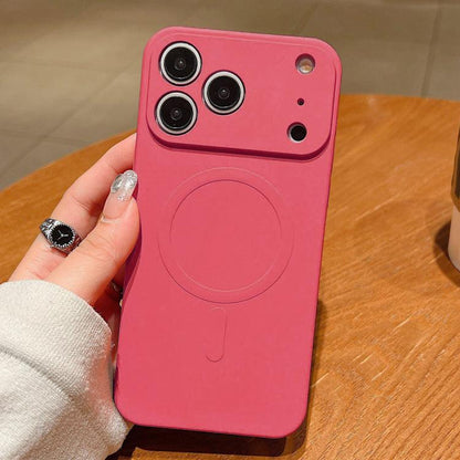 For iPhone 17 Pro Solid Color Liquid Silicone MagSafe Magnetic Phone Case(Grass Purple) - iPhone 17 Pro Cases by buy2fix | Online Shopping UK | buy2fix