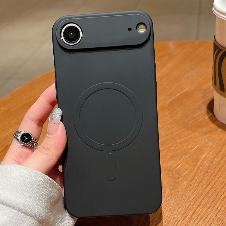 For iPhone Air Solid Color Liquid Silicone MagSafe Magnetic Phone Case(Black) - iPhone Air Cases by buy2fix | Online Shopping UK | buy2fix