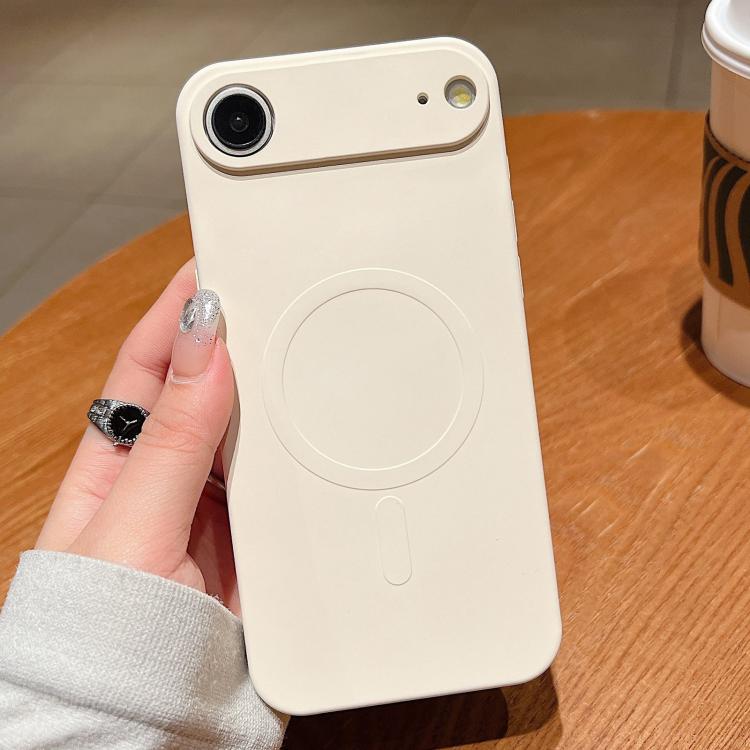 For iPhone Air Solid Color Liquid Silicone MagSafe Magnetic Phone Case(Antique White) - iPhone Air Cases by buy2fix | Online Shopping UK | buy2fix