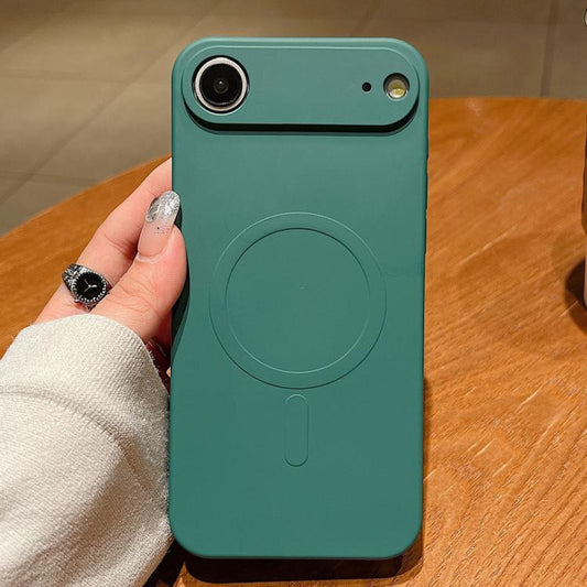 For iPhone Air Solid Color Liquid Silicone MagSafe Magnetic Phone Case(Dark Green) - iPhone Air Cases by buy2fix | Online Shopping UK | buy2fix