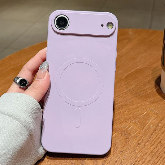 For iPhone Air Solid Color Liquid Silicone MagSafe Magnetic Phone Case(Lilac) - iPhone Air Cases by buy2fix | Online Shopping UK | buy2fix