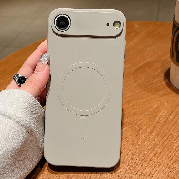 For iPhone Air Solid Color Liquid Silicone MagSafe Magnetic Phone Case(Grey) - iPhone Air Cases by buy2fix | Online Shopping UK | buy2fix