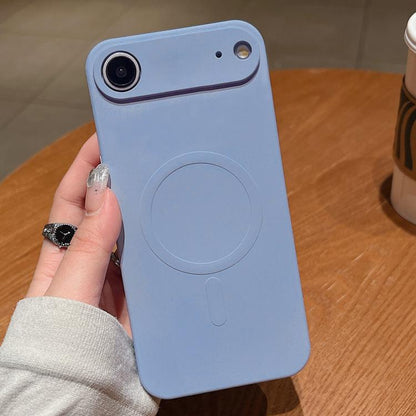 For iPhone Air Solid Color Liquid Silicone MagSafe Magnetic Phone Case(Yuanfeng Blue) - iPhone Air Cases by buy2fix | Online Shopping UK | buy2fix