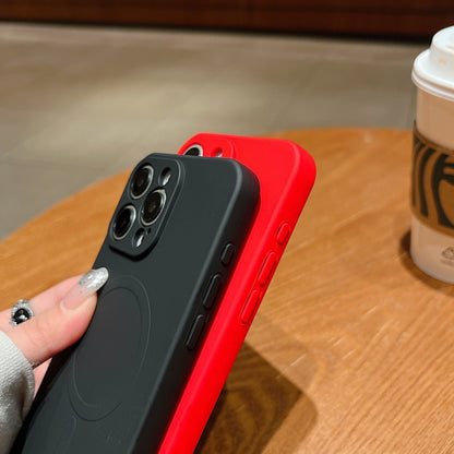 For iPhone Air Solid Color Liquid Silicone MagSafe Magnetic Phone Case(Pink) - iPhone Air Cases by buy2fix | Online Shopping UK | buy2fix