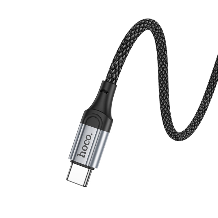 hoco X102 USB to USB-C / Type-C Fresh 3A Charging Data Cable, Length:1m(Black) - USB-C & Type-C Cable by hoco | Online Shopping UK | buy2fix