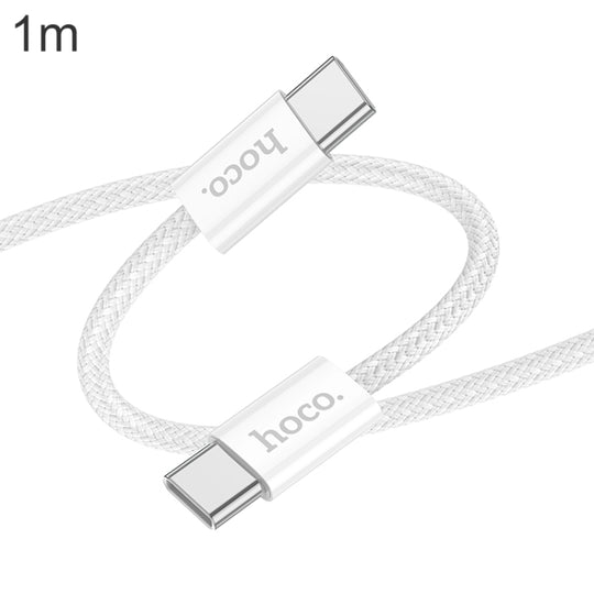 hoco X104 USB-C / Type-C to USB-C / Type-C Source 60W Charging Data Cable, Length:1m(White)