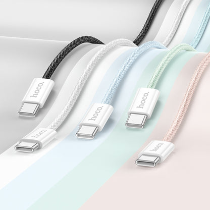 hoco X104 USB-C / Type-C to USB-C / Type-C Source 60W Charging Data Cable, Length:1m(Black) - USB-C & Type-C Cable by hoco | Online Shopping UK | buy2fix