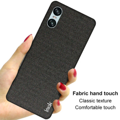 For Sony Xperia 10 VI imak Ruiyi Series Cloth Texture PU + PC Phone Case(Black) by imak