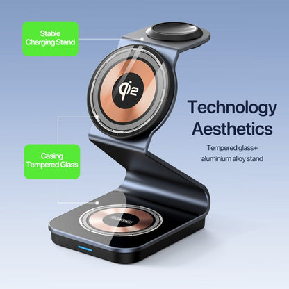 DUZZONA W21 Qi2 15W 3 in 1 Magnetic Wireless Charger Stand(Black) by DUZZONA