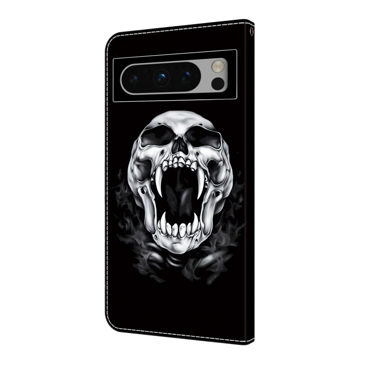 For Google Pixel 9 Pro XL Crystal Painted Leather Phone case(Skull) by buy2fix