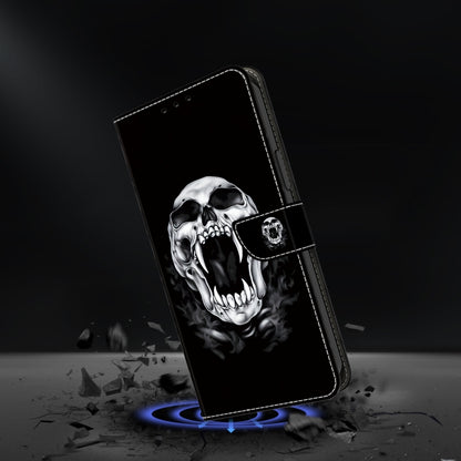 For Google Pixel 9 Pro XL Crystal Painted Leather Phone case(Skull) by buy2fix