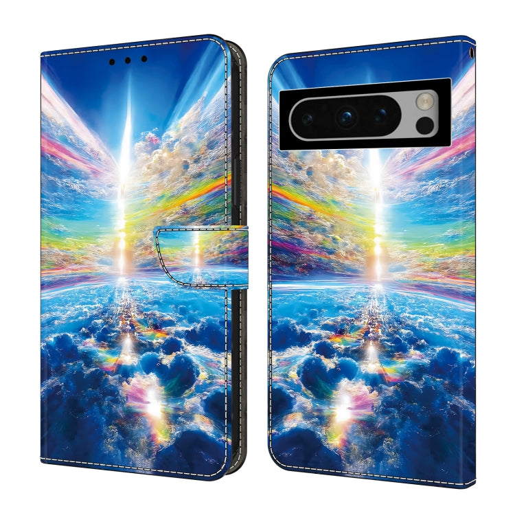 For Google Pixel 9 Pro XL Crystal Painted Leather Phone case(Colorful Sky) by buy2fix