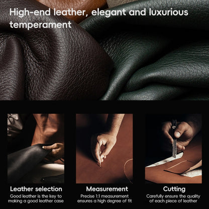 For iPhone 14 First Layer Cowhide Leather Electroplated PC Phone Case(Dark Purple) - iPhone 14 Cases by buy2fix | Online Shopping UK | buy2fix