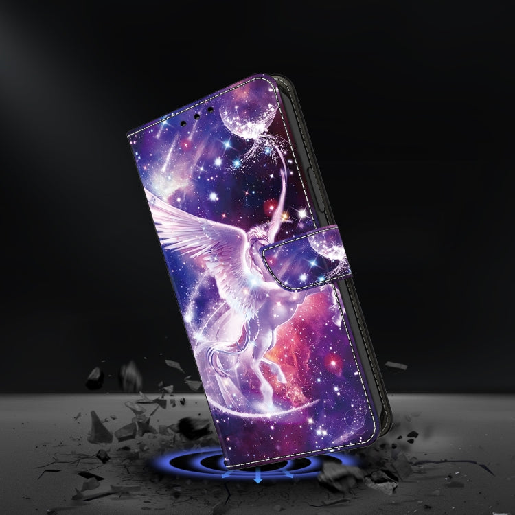 For iPhone 16 Pro Max Crystal Painted Leather Phone case(Unicorn) by buy2fix