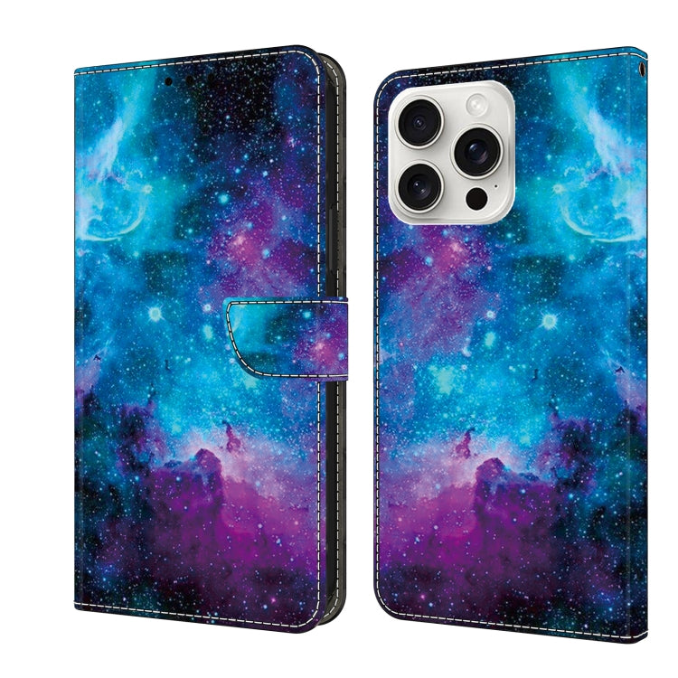 For iPhone 16 Pro Max Crystal Painted Leather Phone case(Starry Sky) by buy2fix
