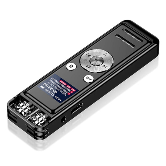ZD43B Omnidirectional Dual Mic Smart Noise Reduction Voice Recorder, Memory:64GB(Black) by buy2fix