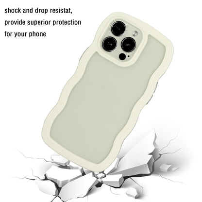 For iPhone 16 Pro Max Candy Color Wave TPU Clear PC Phone Case(White) by buy2fix
