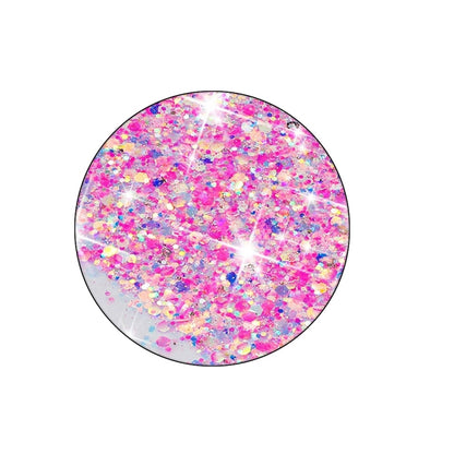 For iPhone 16 Pro Max Luminous Starry Sky Glitter Butterfly TPU Phone Case(Pink) by buy2fix