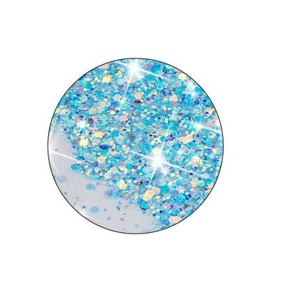 For iPhone 16 Pro Luminous Starry Sky Glitter Butterfly TPU Phone Case(Blue) by buy2fix