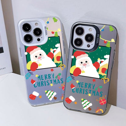 For iPhone 16 Pro Max Christmas Series PC Full Coverage Pattern Phone Case(CK033 Black) by buy2fix