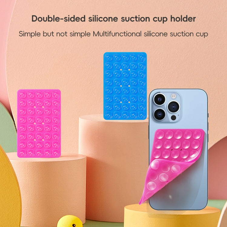 Mobile Phone Silicone 40 Double Side Suction Cup Back Stickers(Pink) - Hand-Sticking Bracket by buy2fix | Online Shopping UK | buy2fix