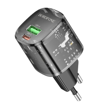BOROFONE BN17 PD20W USB, USB-C / Type-C Charger, Plug Type:EU Plug(Black) - USB Charger by Borofone | Online Shopping UK | buy2fix