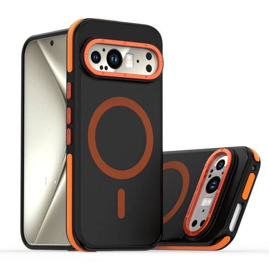 For Google Pixel 9 Pro XL Dual-Color Skin Feel Magsafe Magnetic Phone Case(Orange) by buy2fix