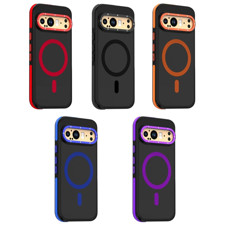 For Google Pixel 9 Pro XL Dual-Color Skin Feel Magsafe Magnetic Phone Case(Blue) by buy2fix