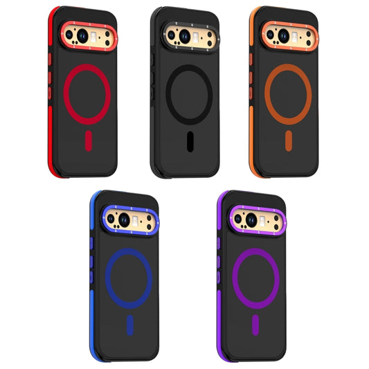 For Google Pixel 9 Pro XL Dual-Color Skin Feel Magsafe Magnetic Phone Case(Blue) by buy2fix