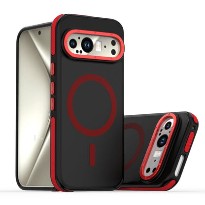 For Google Pixel 9 / 9 Pro Dual-Color Skin Feel Magsafe Magnetic Phone Case(Red) by buy2fix