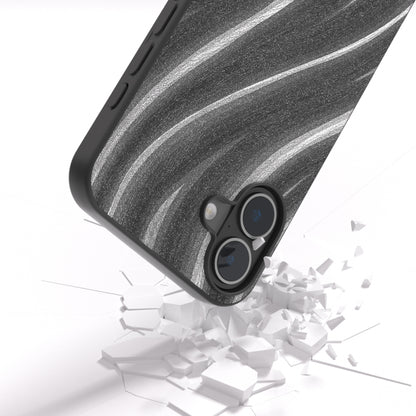 For iPhone 16 Plus Galactic Pattern Protective Phone Case(Grey) by buy2fix