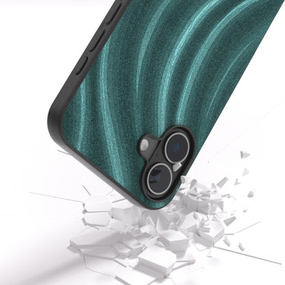 For iPhone 16 Plus Galactic Pattern Protective Phone Case(Green) by buy2fix