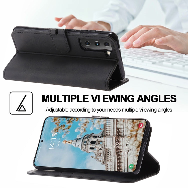 For Samsung Galaxy S25 5G Embossed Happy Cat Pattern Flip Leather Phone Case(Black) by buy2fix