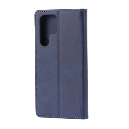 For Samsung Galaxy S25 Ultra 5G Embossed Happy Cat Pattern Flip Leather Phone Case(Blue) by buy2fix