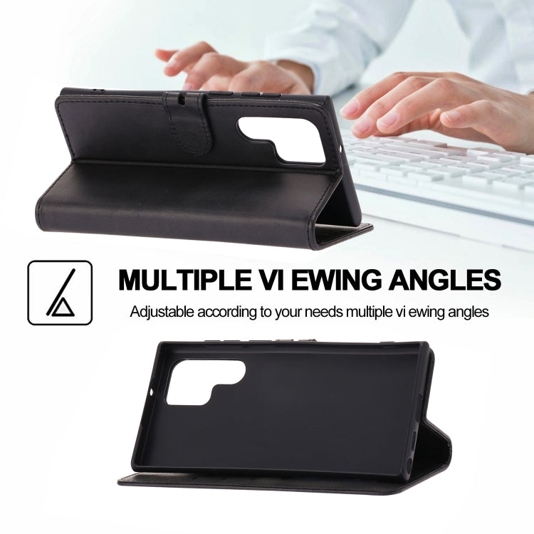 For Samsung Galaxy S25 Ultra 5G Embossed Happy Cat Pattern Flip Leather Phone Case(Black) by buy2fix